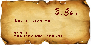 Bacher Csongor névjegykártya